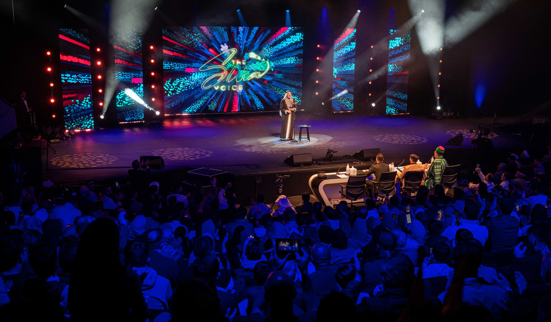 Nazar Al Qatari performing on The Shia Voice stage